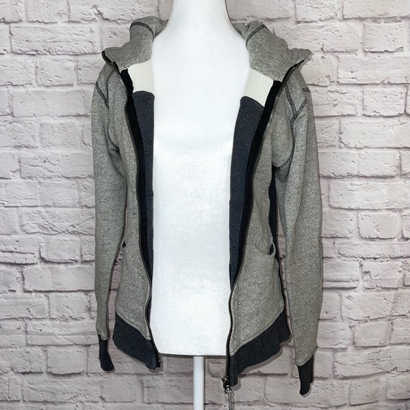 LULULEMON Women’s On The Daily Hoodie French Terry Heathered Gray Jacket Sz 6 - Picture 4 of 6